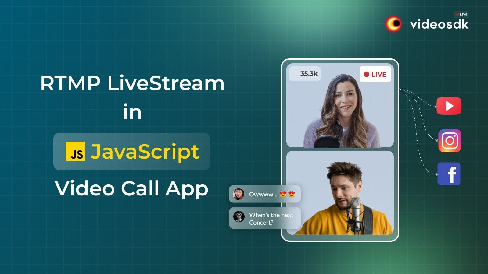 How to Integrate RTMP Livestream in JavaScript Video Chat App?