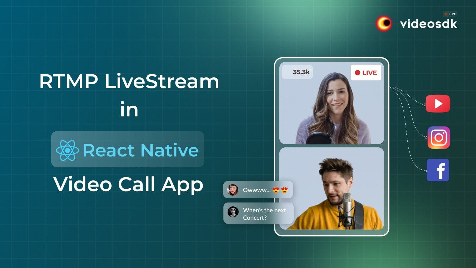 How to Integrate RTMP Live Stream in React Native Video Call App?