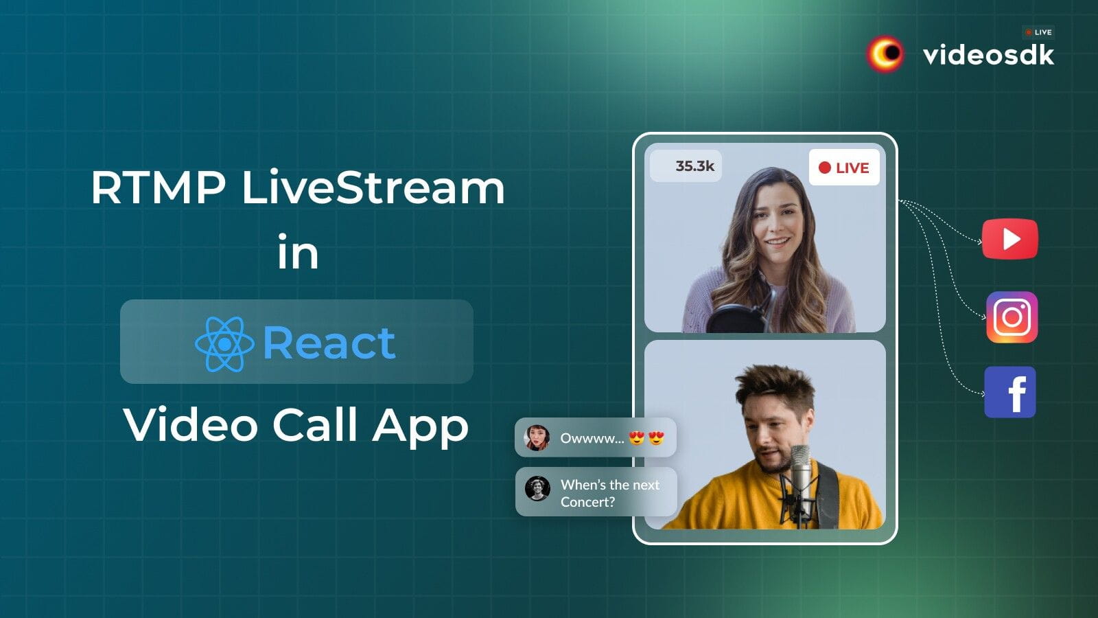 How to Integrate RTMP Live Stream in React JS Video Call App?