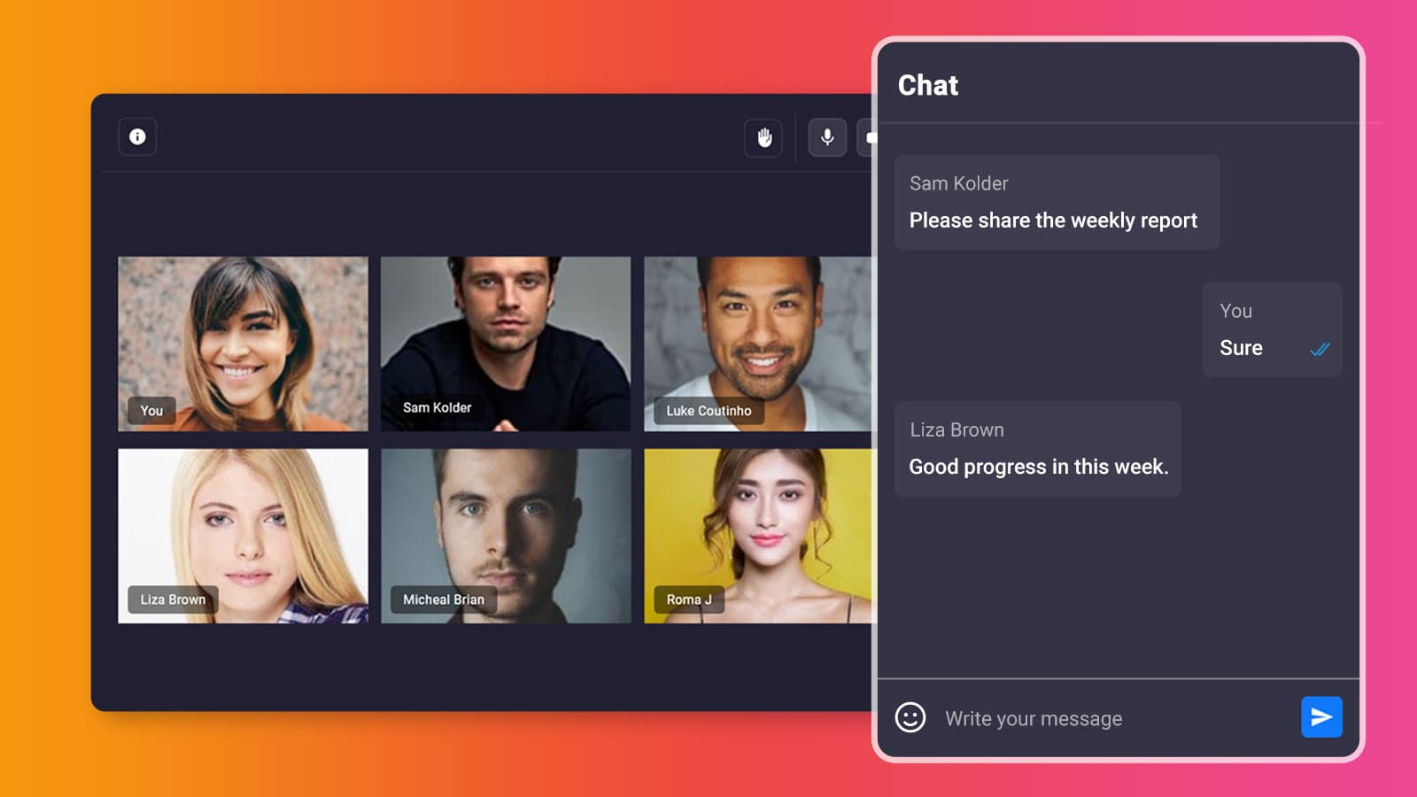 Real-time chatting