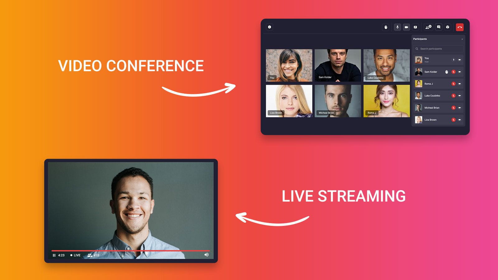 Live Streaming vs Video Conferencing - What's the difference? Live Streaming vs Video Conferencing - What's the difference?